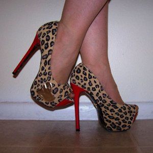 Betsey Johnson Stiletto Leopard Platform Heels